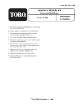 Toro Interlock Module Kit, Commercial Walk Mowers Installation guide