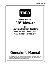 Toro 38" Side Discharge Mower, 260 Series Lawn and Garden Tractors User manual