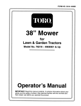 Toro 38" Side Discharge Mower, 260 Series Yard Tractors User manual