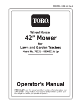 Toro 42" Side Discharge Mower, 260 Series Lawn and Garden Tractors User manual