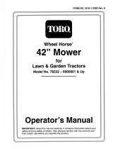 Toro 42" Side Discharge Mower, 260 Series Lawn and Garden Tractors User manual