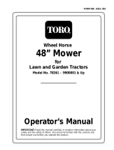 Toro 48" Side Discharge Mower, 260 Series Lawn and Garden Tractors User manual