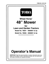 Toro 48" Side Discharge Mower, 260 Series Lawn and Garden Tractors User manual