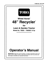 Toro 48" Recycler Mower, 260 Series Yard Tractors Installation guide