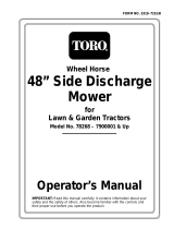 Toro 48" Side Discharge Mower, 260 Series Yard Tractors User manual