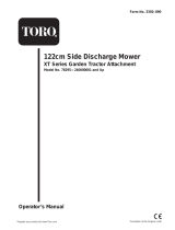 Toro 122cm Side Discharge Mower, XT Series Garden Tractors User manual
