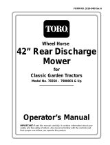 Toro 42" Rear Discharge Mower, 300 Series GT Classic Tractors User manual