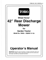 Toro 42" Rear Discharge, Low Cut Mower User manual