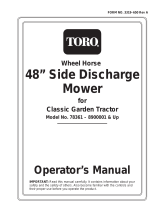 Toro 48" Side Discharge Mower, 300 Series GT Classic Tractors User manual