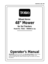 Toro 48" Side Discharge Mower, 5xi Garden Tractors User manual