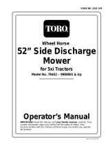 Toro 52" Side Discharge Mower, 5xi Garden Tractors User manual