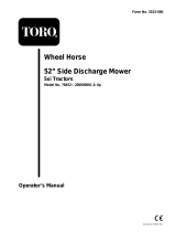 Toro 52" Side Discharge Mower, 5xi Garden Tractors User manual