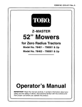 Toro 52" Side Discharge Mower, Zero Radius Tractors User manual