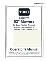 Toro 52" Recycling Mower, Zero Radius Tractors User manual