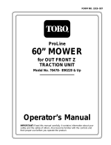 Toro 60" Side Discharge Mower, Out Front Z User manual