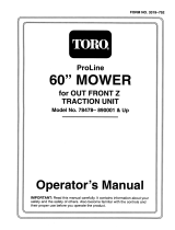 Toro 60" Side Discharge Mower, Out Front Z User manual