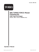 Toro 60in TURBO FORCE Mower Finishing Kit, Z500 Triple Soft Bagger User manual
