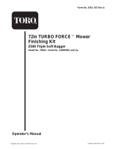 Toro 72in TURBO FORCE Mower Finishing Kit, Z500 Triple Soft Bagger User manual
