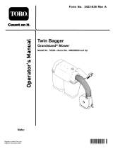 Toro Twin Bagger, Grandstand Mower User manual