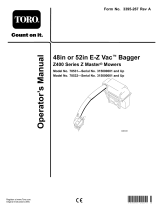 Toro 52in E-Z Vac Bagger, Z400 Series Z Master Mowers User manual
