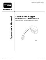 Toro 52in E-Z Vac Bagger, Z500 Series Z Master Mowers User manual
