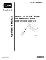 Toro 72in E-Z Vac Bagger, Z500 Series Z Master Mowers User manual