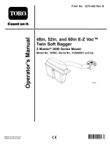 Toro 48in, 52in, and 60in E-Z Vac Twin Soft Bagger, Z Master 2000 Series Mower User manual