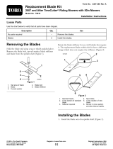 Toro Replacement Blade Kit, 2007 and After TimeCutter Riding Mower Installation guide