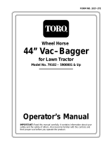 Toro 44" Vacuum Bagger, XL Series Lawn Tractors User manual
