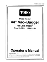 Toro 44" Vacuum Bagger, XL Series Lawn Tractors User manual
