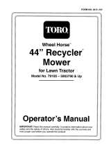 Toro 44" Recycler Mower User manual
