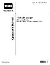 Toro Twin Soft Bagger, XLS Lawn Tractor User manual