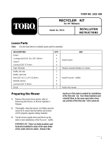 Toro 44" Recycler Kit Installation guide