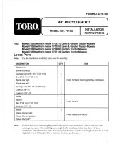Toro 48" Recycler Kit, 260, 300, 5xi Tractors, 1997 & Prior Installation guide