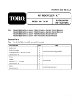 Toro 48" Recycler Kit, 260, 300, 5xi Tractors, 1997-2001 Installation guide