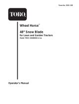 Toro 48" Snow Blade, 260 Series Lawn and Garden Tractors User manual