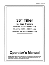 Toro 36" Tiller, 260 Series Lawn and Garden Tractors User manual