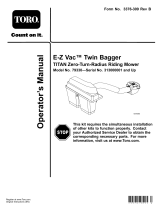 Toro E-Z Vac Twin Bagger, TITAN Zero-Turn-Radius Riding Mower User manual
