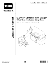 Toro E-Z Vac Complete Twin Bagger, TITAN Zero-Turn-Radius Riding Mower User manual