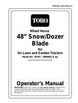 Toro 48" Snow/Dozer Blade, 5xi Garden Tractor User manual