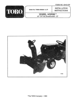 Toro 42" Snowthrower, 300 Series Garden Tractors User manual