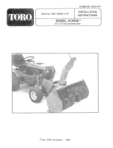 Toro 44" Two-Stage Snowthrower, 300 Series Garden Tractors User manual