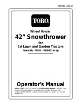 Toro 42" Single-Stage Snowthrower, 5xi Garden Tractors User manual