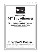 Toro 44" Two-Stage Snowthrower, 5xi Garden Tractors User manual
