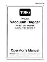 Toro 50" Vacuum Bagger, ZRT Tractor Installation guide