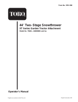 Toro 44in Two-Stage Snowthrower, XT Series Garden Tractors User manual