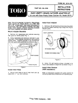 Toro Bagger Adapter, For 59178 HMR 1600 Installation guide