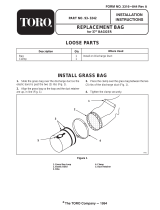 Toro Replacement Bag Kit, 37" Bagger Installation guide