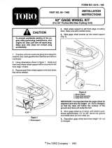 Toro 52" Gage Wheel User manual