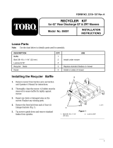 Toro Recycler Kit, 42" Rear Discharge Mower Installation guide